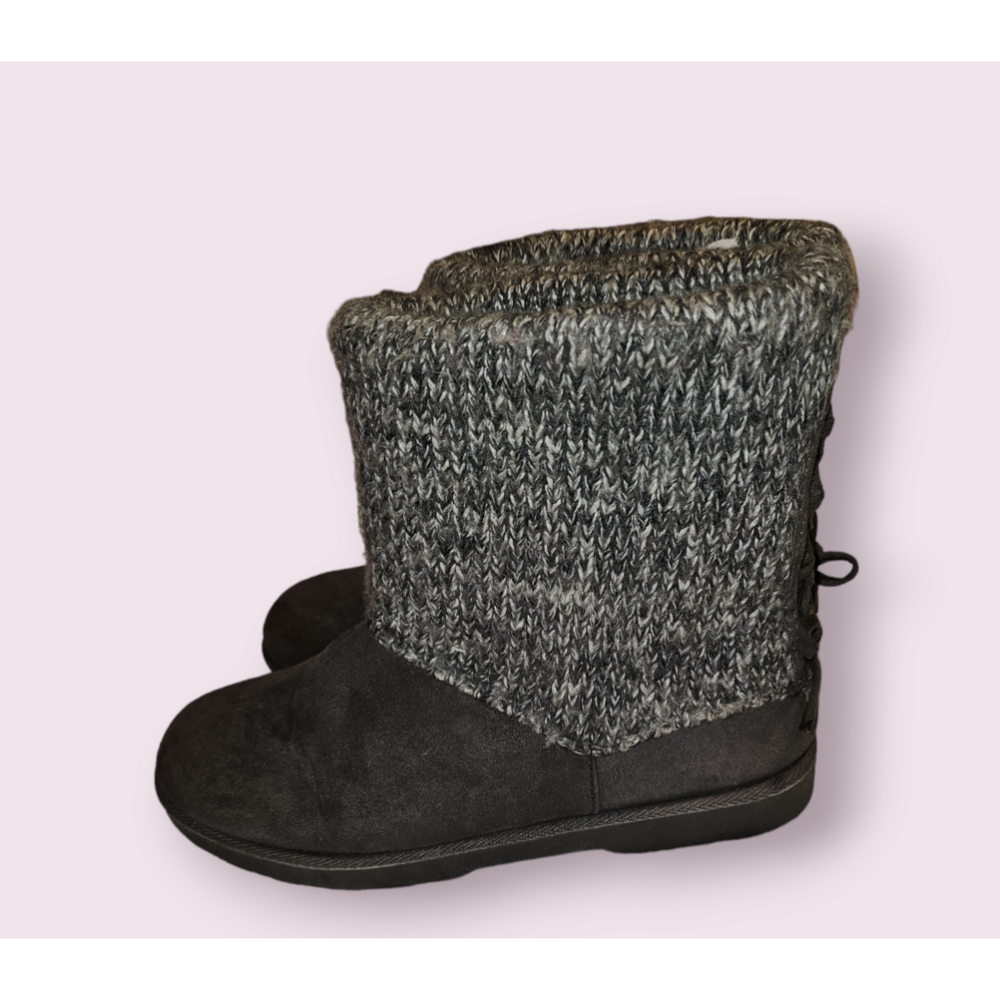 Women's Size 9 Makalu Dolce Sweater Boots Faux Fur Gray Grey